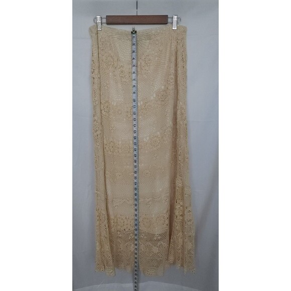 Pat Dahnke Waller, Texas Vintage Custom Made Cream/Ecru Crochet Skirt - Rare! - Picture 2 of 6